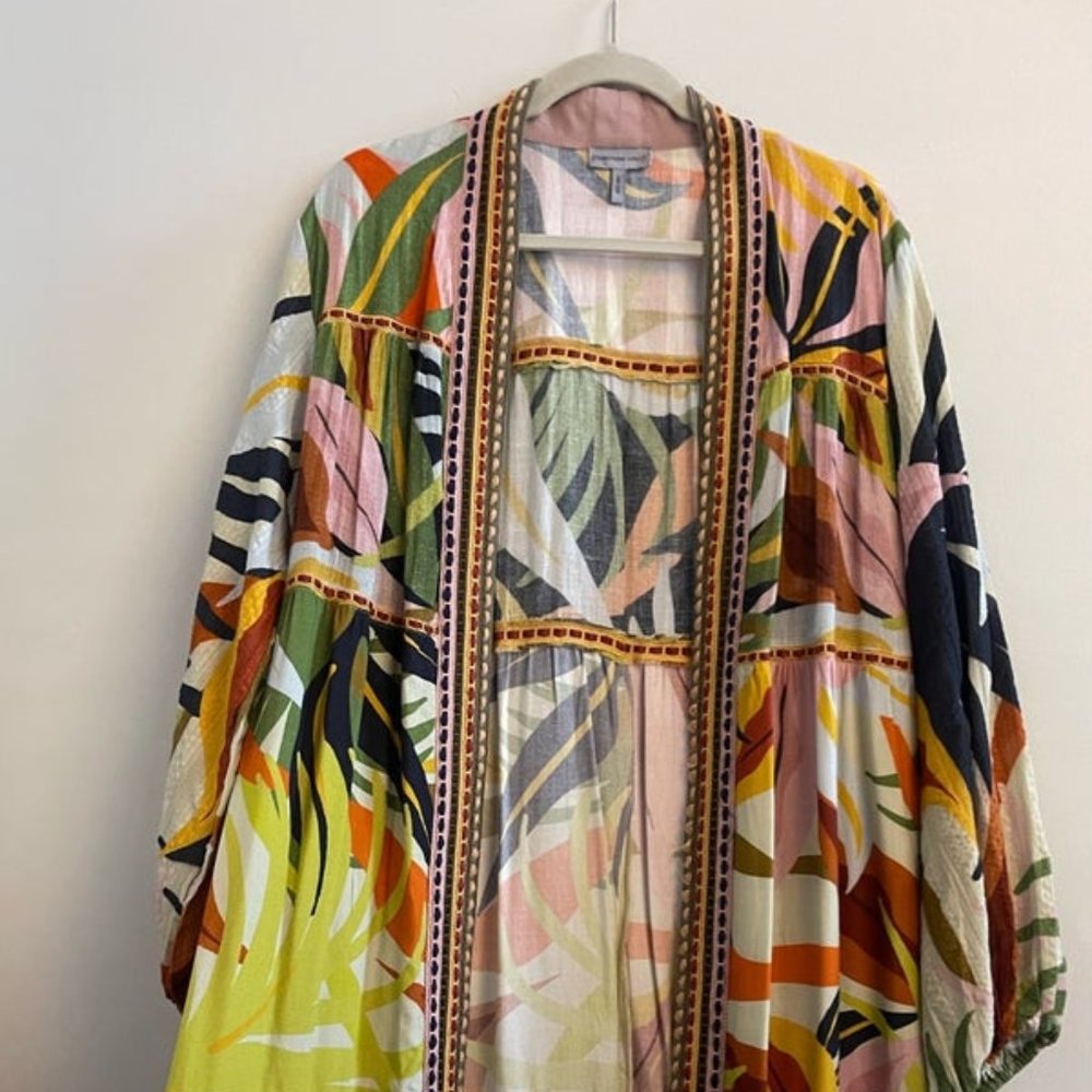 Tropical Print Kimono/Coverup